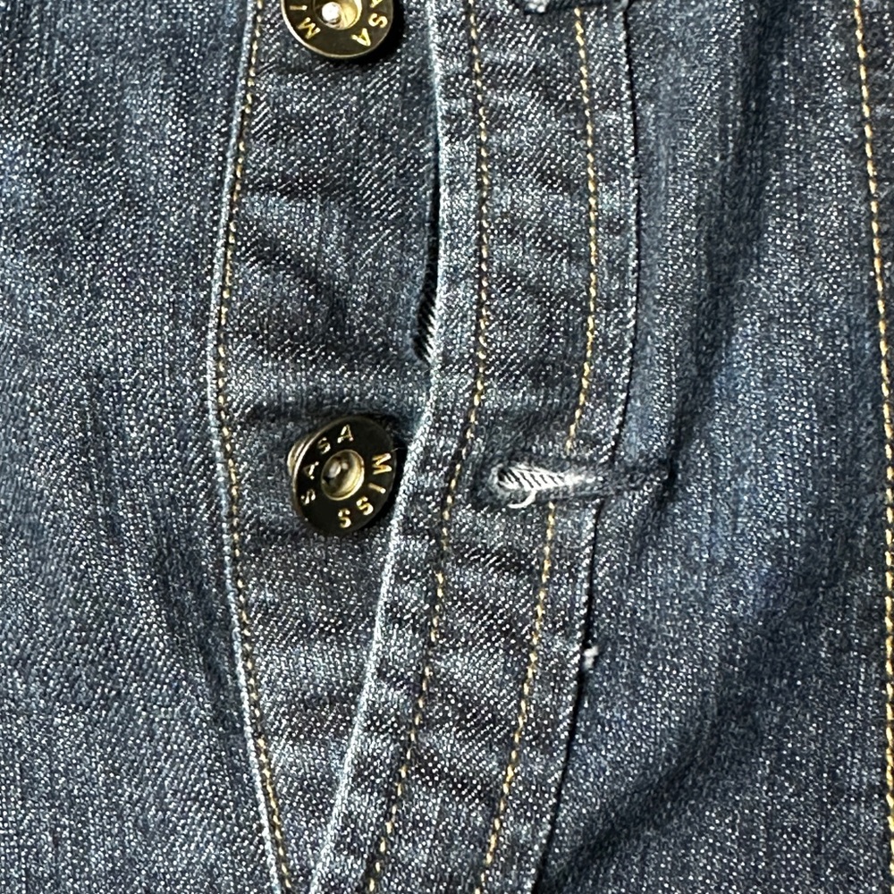 Blue Denim Button-Up Midi Dress - Picture 5 of 9